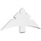 Ekena Millwork Davenport Architectural Grade PVC Gable Bracket, 48"W x 18"H x 2"D x 6"F, 9/12 Pitch GBP048X18X0206DAV00 - alternate 1